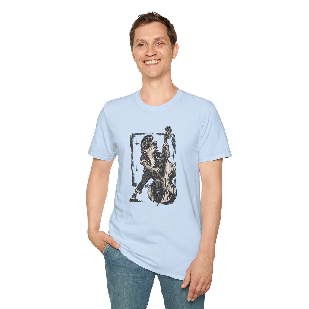 Rockabilly Double bass Toad Unisex Softstyle T-Shirt