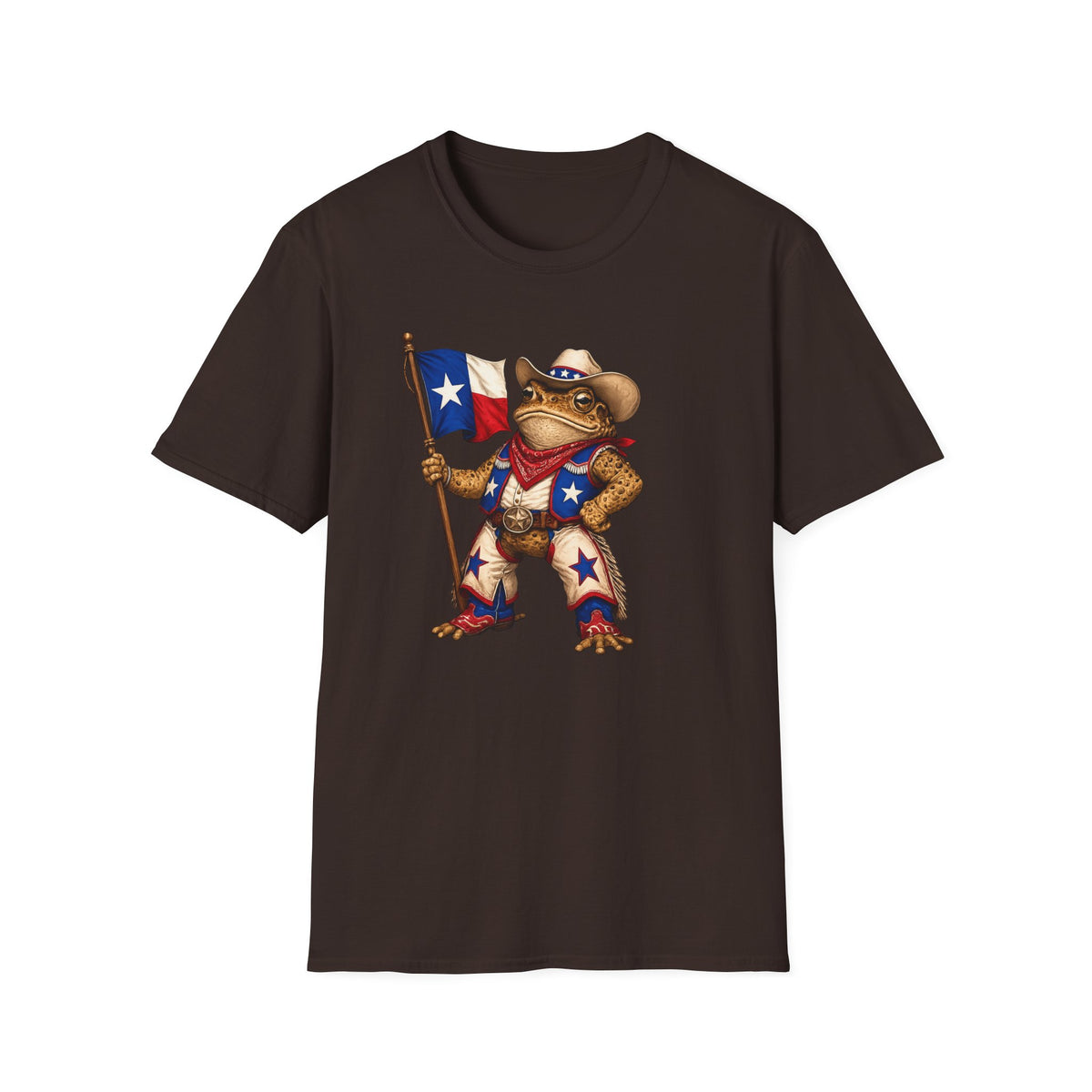 Texas Toad Maskottchen Unisex Softstyle T-Shirt