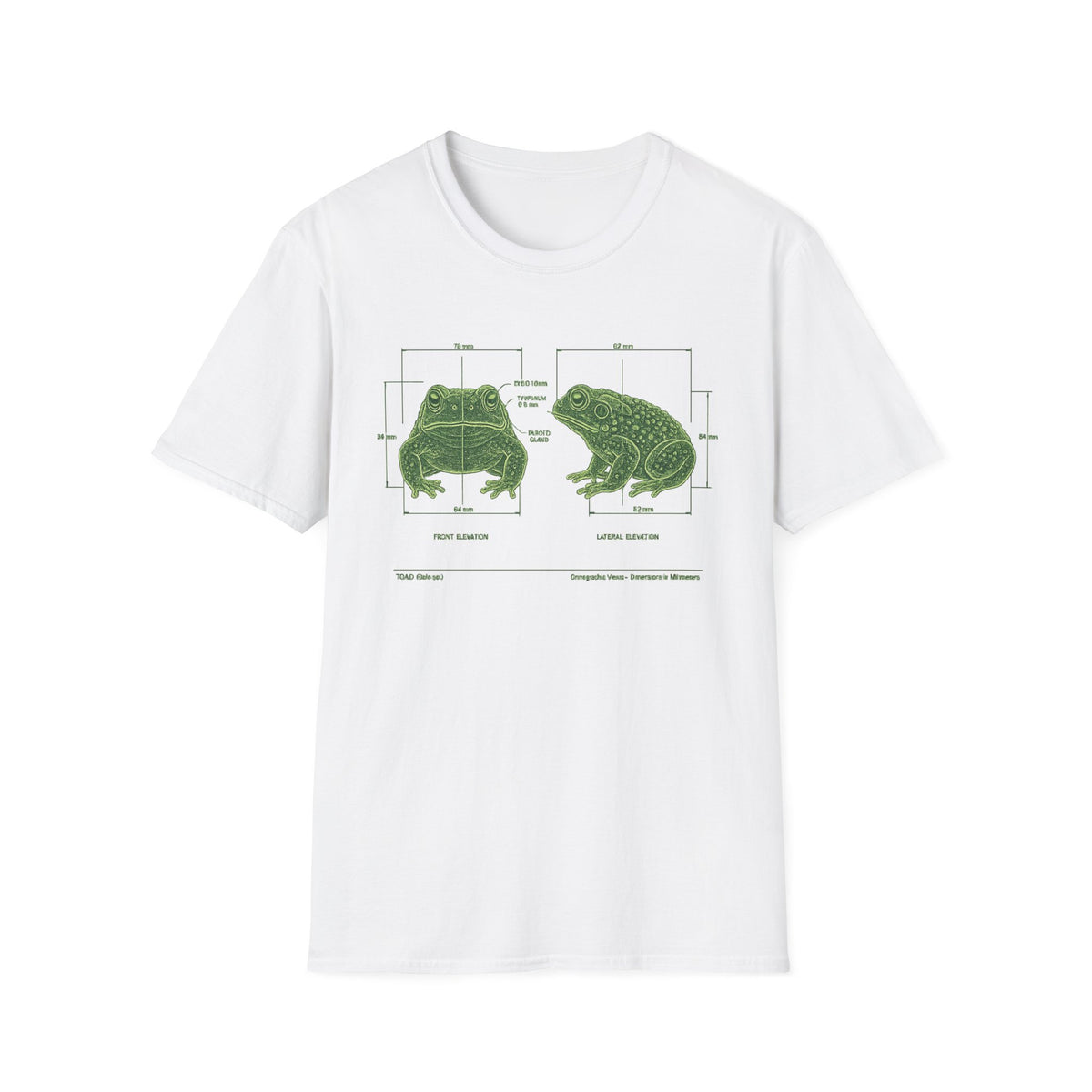 Blue Print Toad Unisex Softstyle T-Shirt