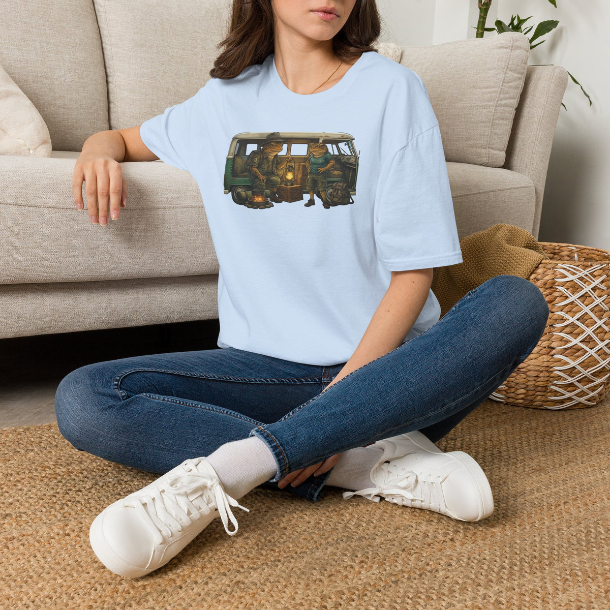 Toads Combi Van Camping Unisex Softstyle T-Shirt