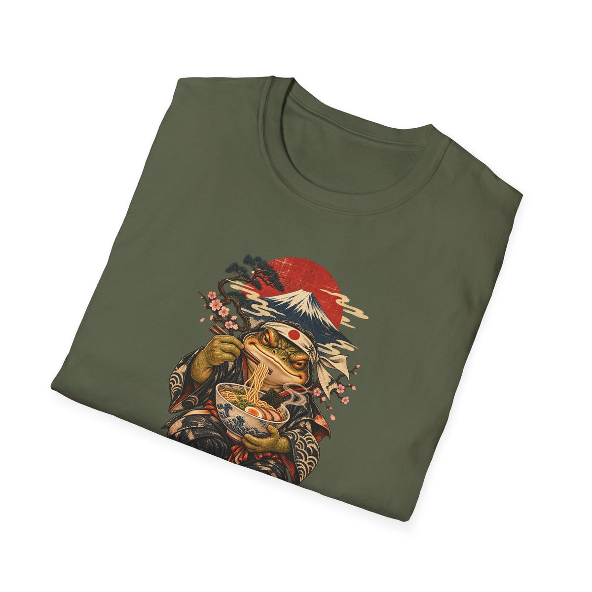 Mt Fuji Ramen noodle Toad Unisex Softstyle T-Shirt