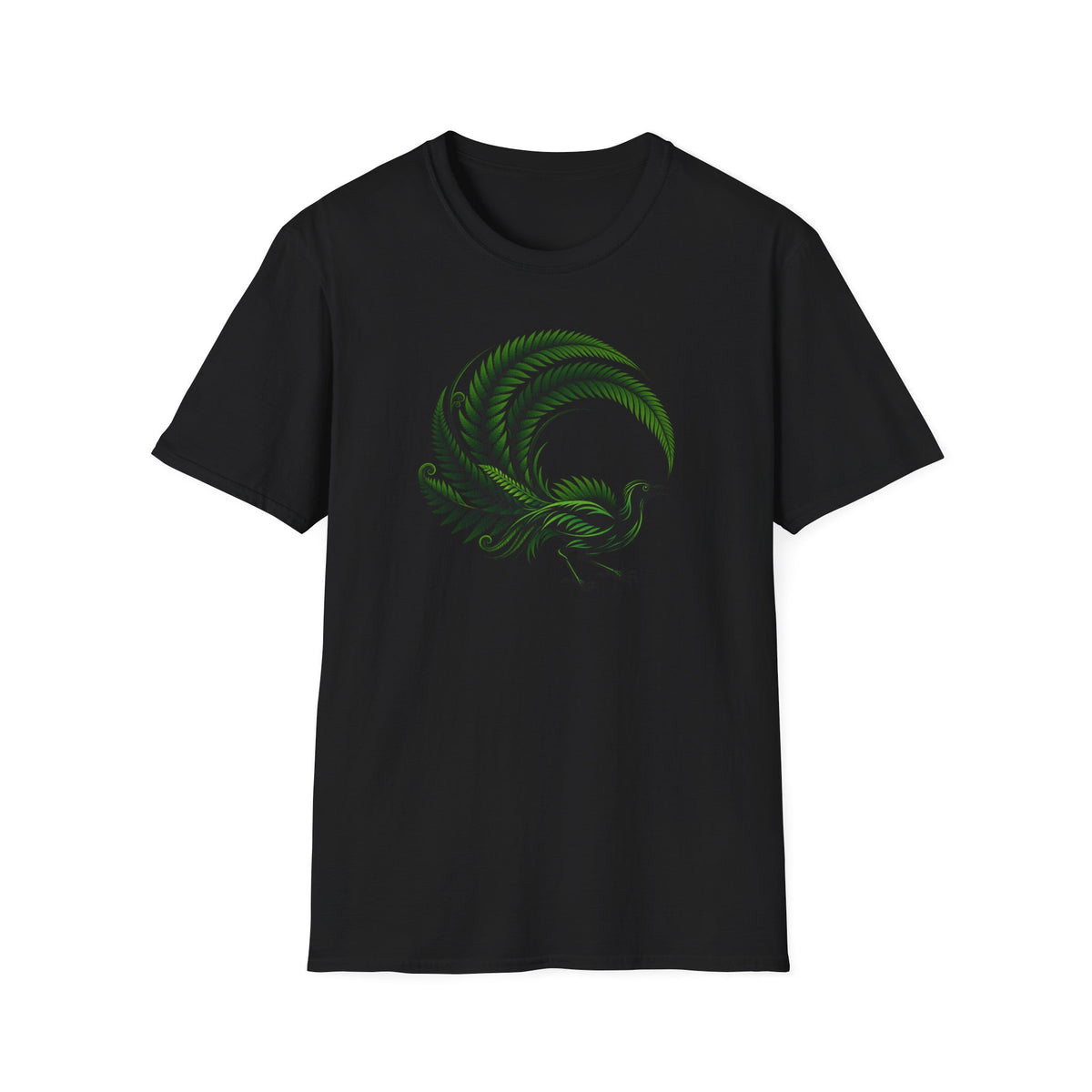 Green Australia Lyrebird Unisex Softstyle T-Shirt