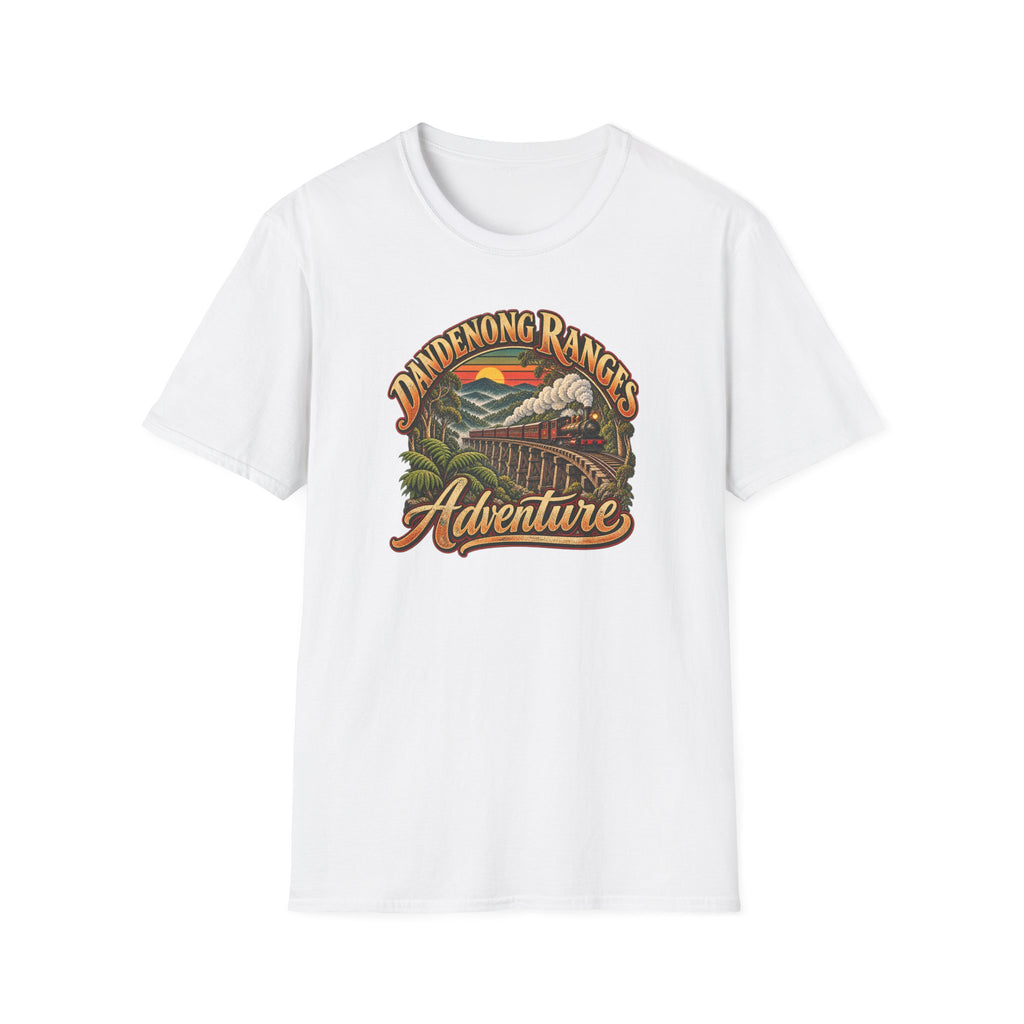 Dandenong Ranges Adventure with Puffing Billy steam train and tressel bridgeUnisex Softstyle T-Shirt