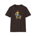 Toad walking  Origami dog unisex Softstyle T-Shirt