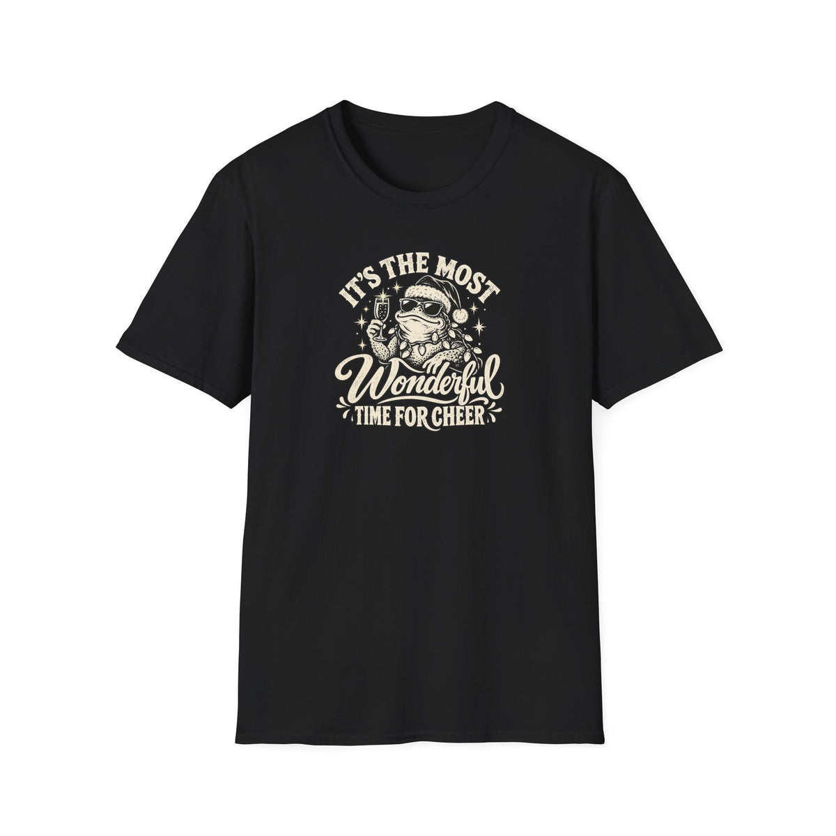 The Most Wonderful Time for Cheer Christmas T-Shirt | Croaking Toad
