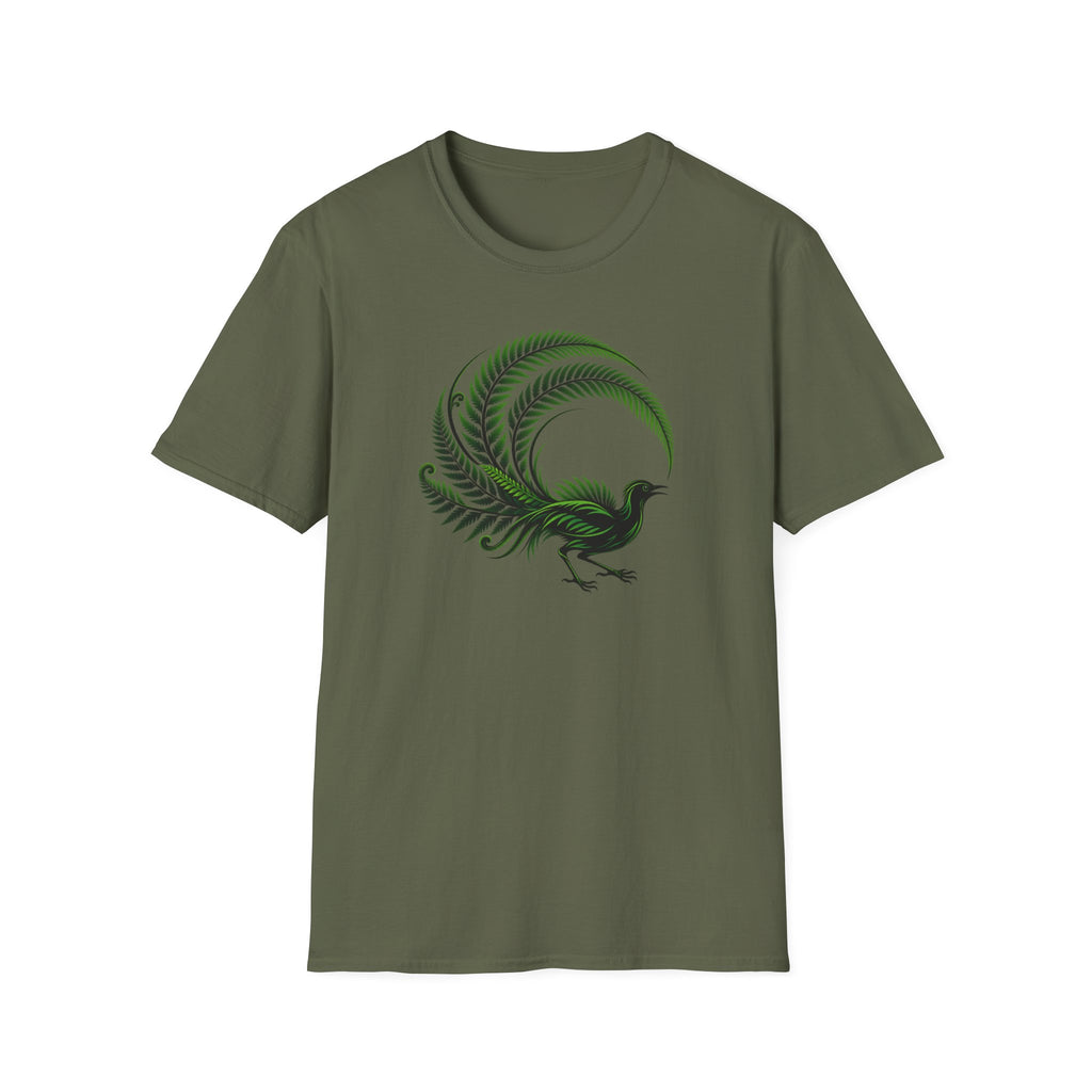 Green Australia Lyrebird Unisex Softstyle T-Shirt