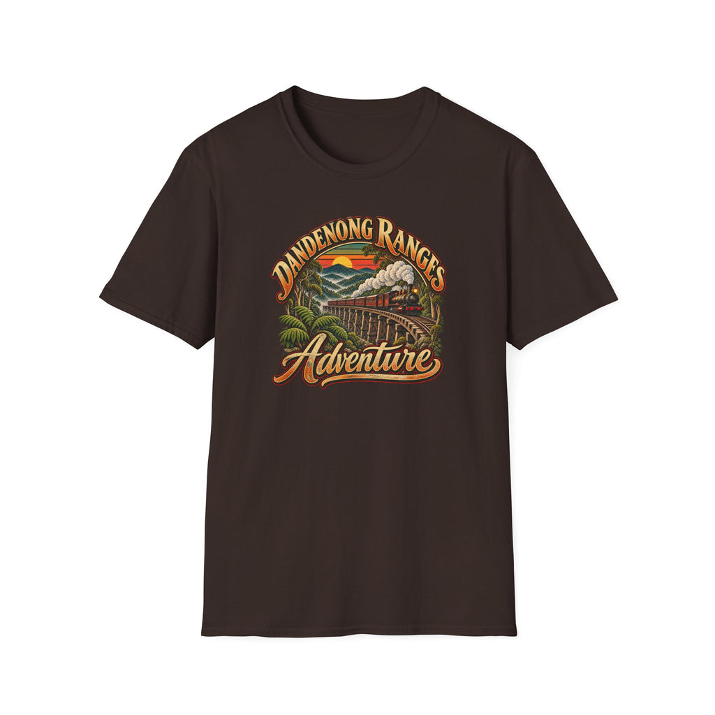 Dandenong Ranges Adventure with Puffing Billy steam train and tressel bridgeUnisex Softstyle T-Shirt
