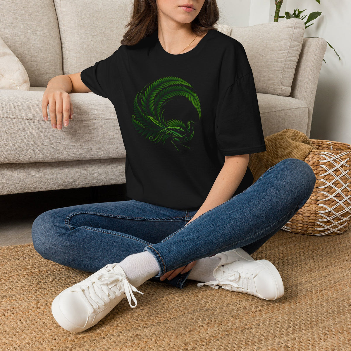 Green Australia Lyrebird Unisex Softstyle T-Shirt