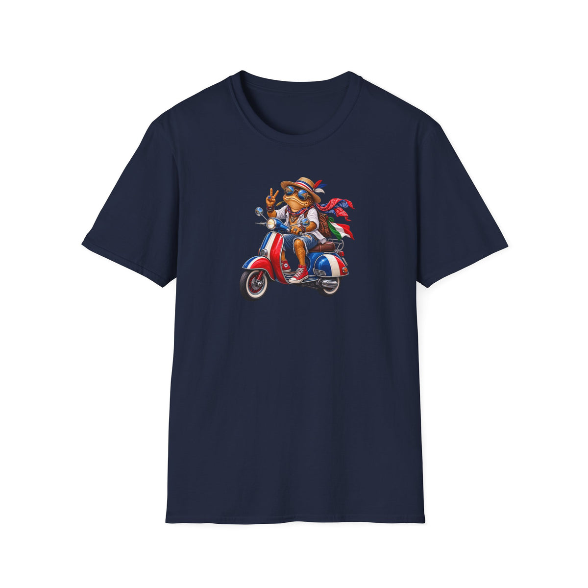 Italian Toad on Scooter Unisex Softstyle T-Shirt
