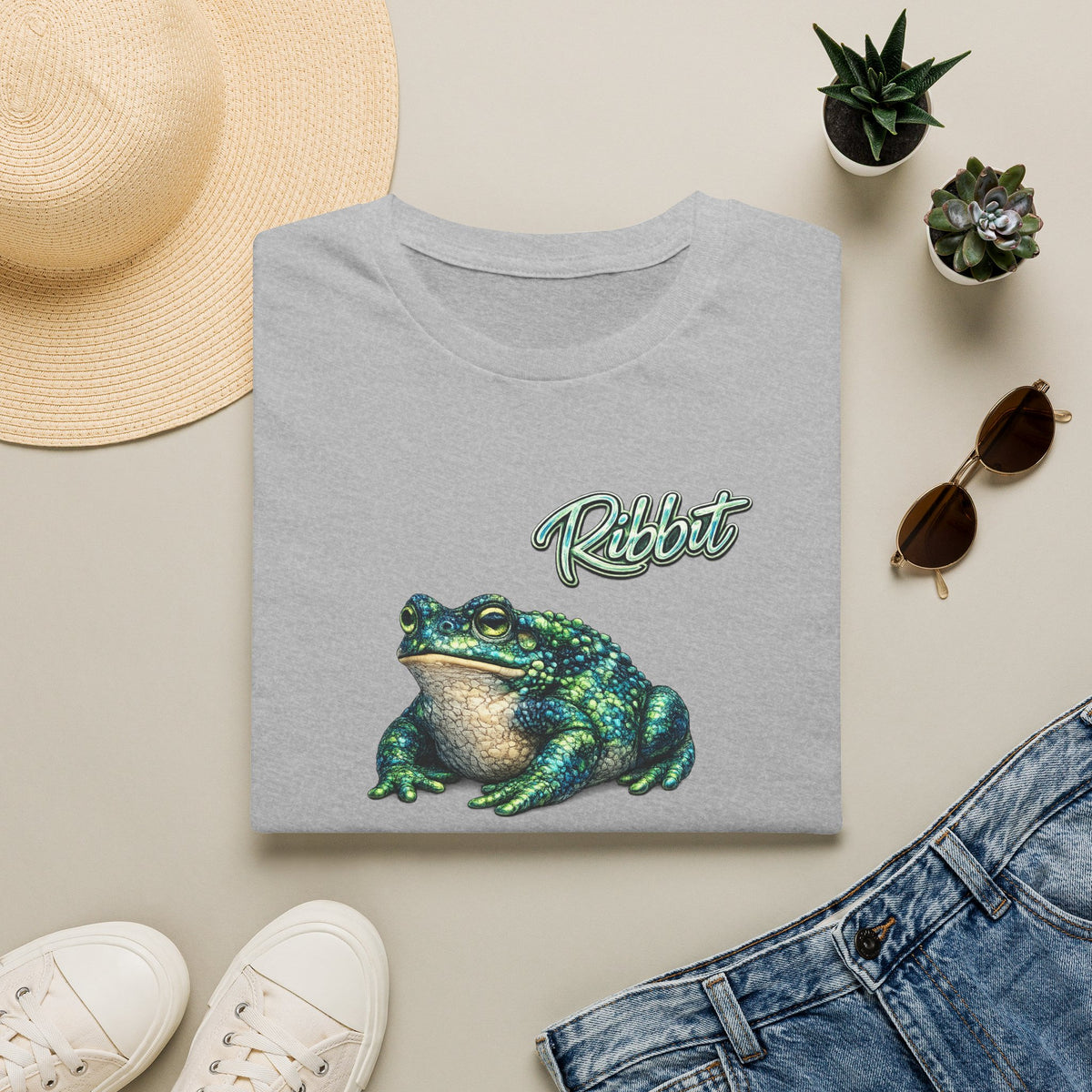 Ribbit green Unisex Softstyle T-Shirt