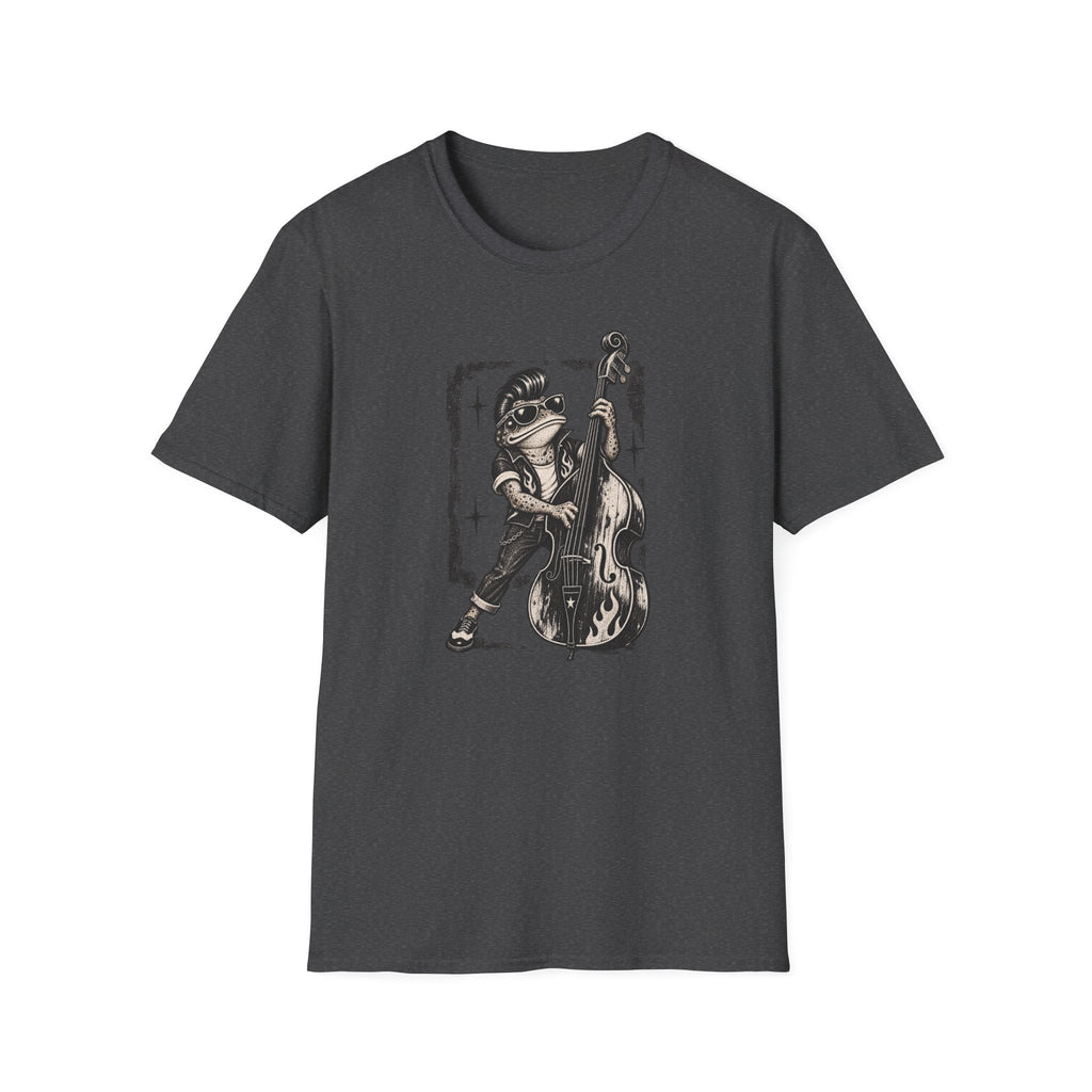 Rockabilly Double bass Toad Unisex Softstyle T-Shirt