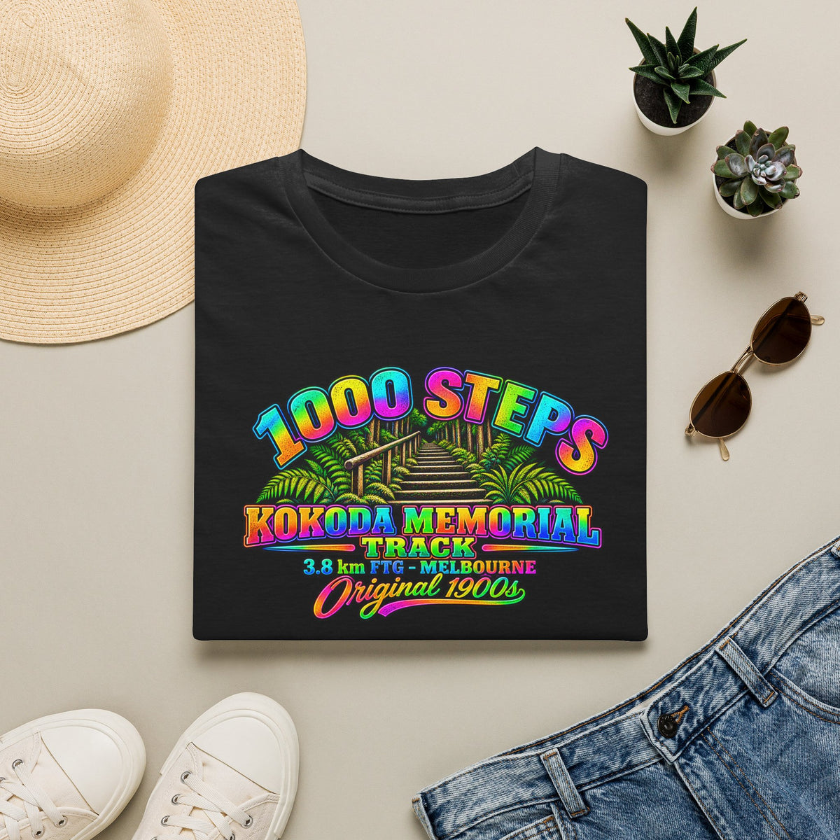 1000 Steps Kokoda Memorial Track Unisex Softstyle T-Shirt
