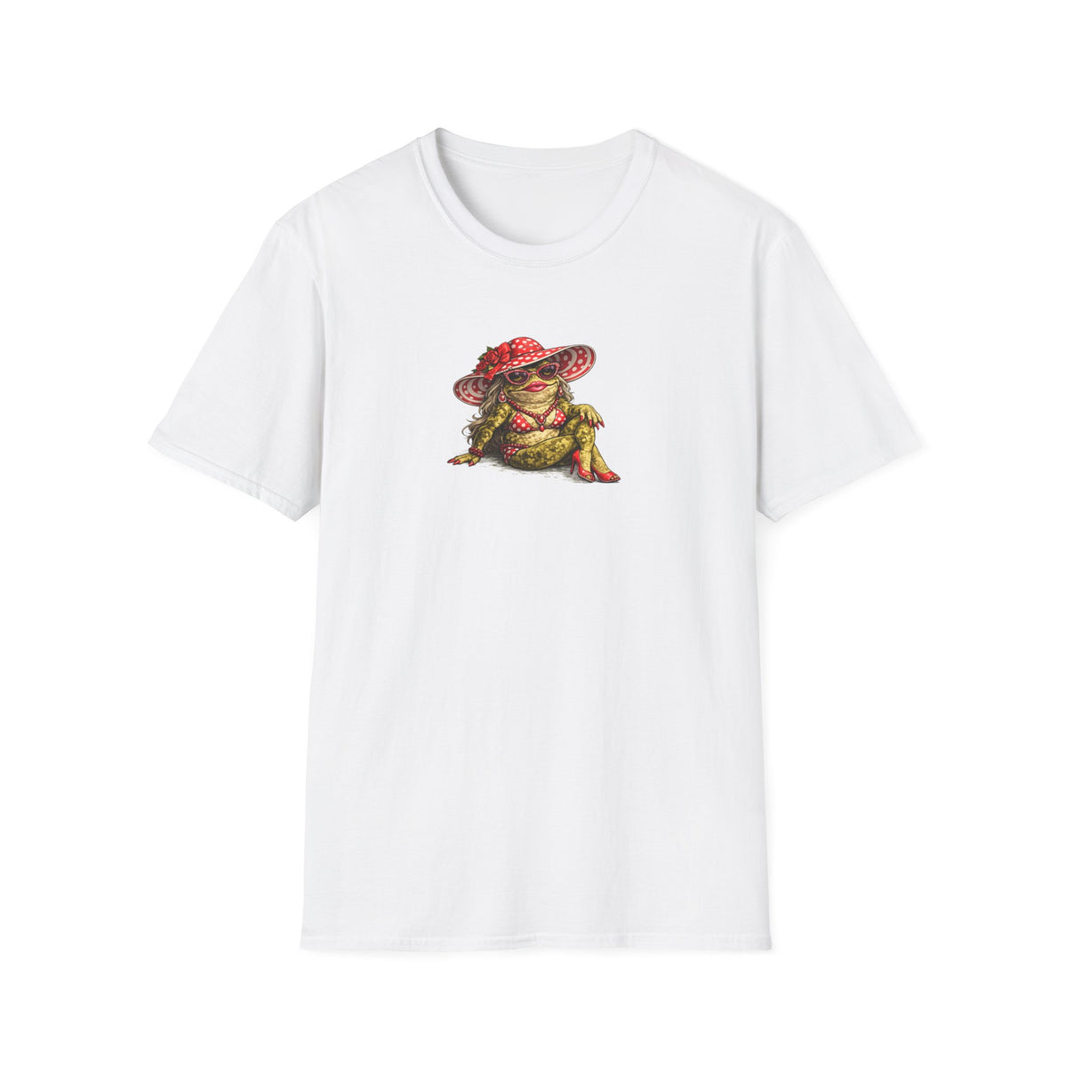 Toadella red polka dot Unisex Softstyle T-Shirt