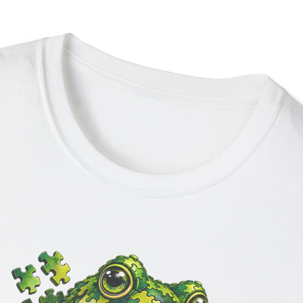 Puzzled Toad green Unisex Softstyle T-Shirt