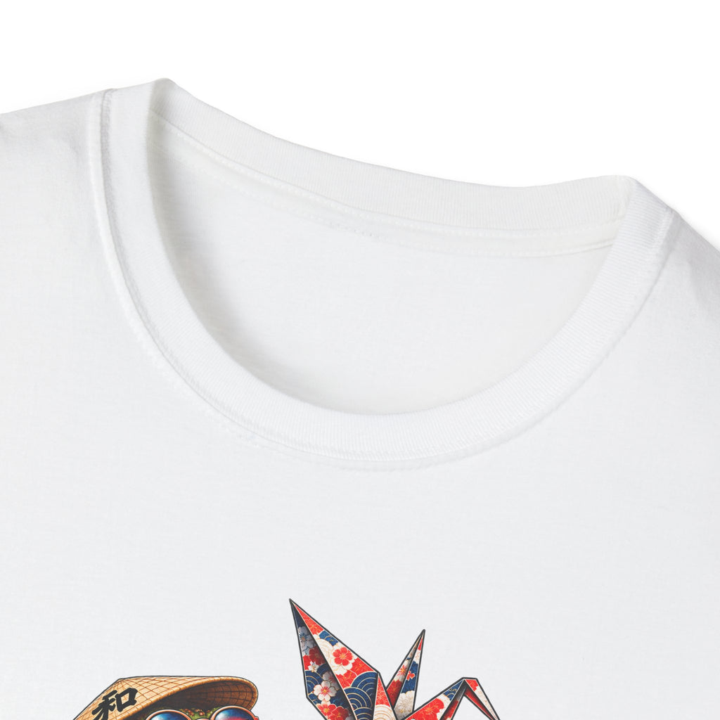 Origami Kite flying Toad Unisex Softstyle T-Shirt