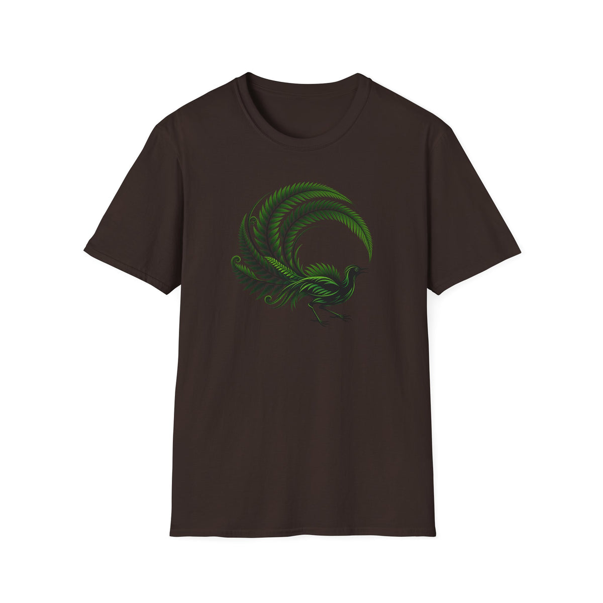 Green Australia Lyrebird Unisex Softstyle T-Shirt