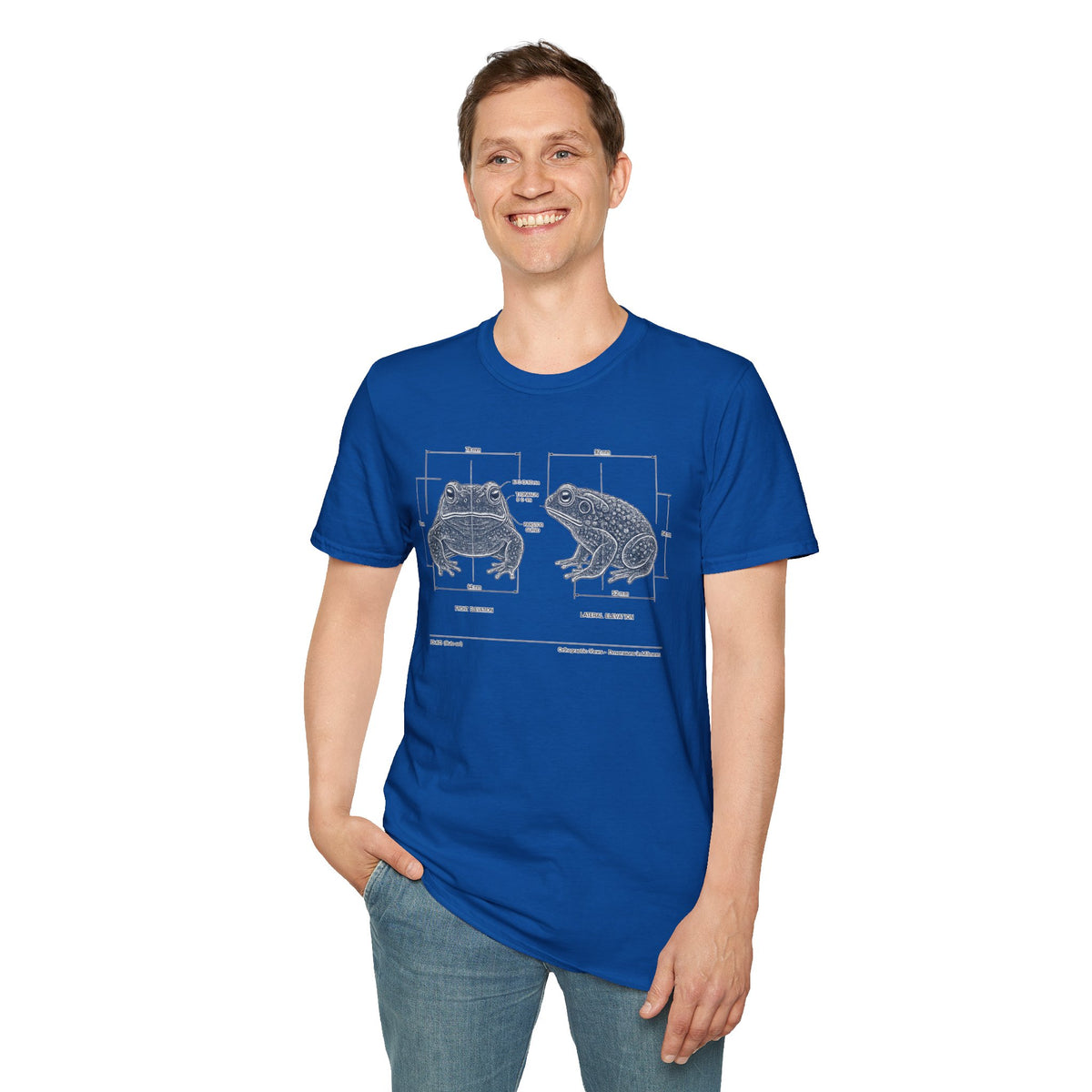 Blue Print Toad Unisex Softstyle T-Shirt