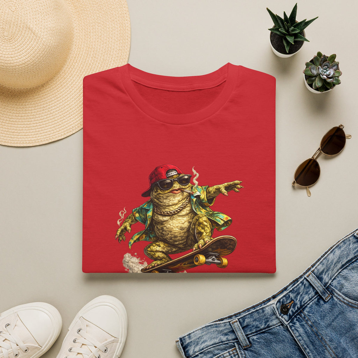 Skater Croak Toad Unisex Softstyle T-Shirt