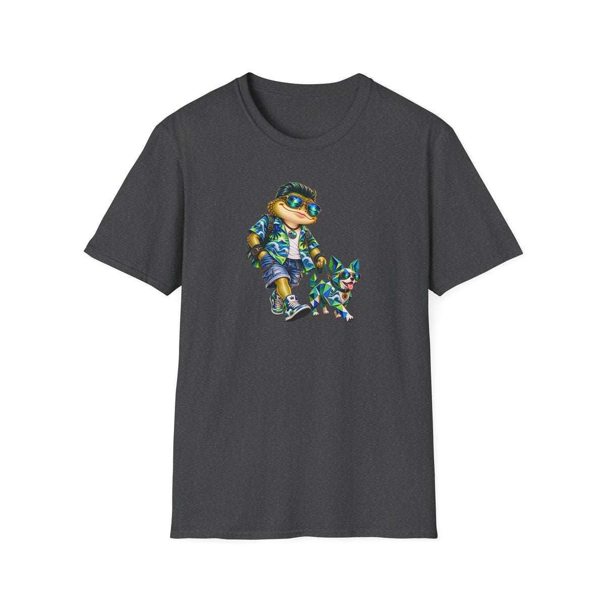 Origami Dog Unisex Softstyle T-Shirt
