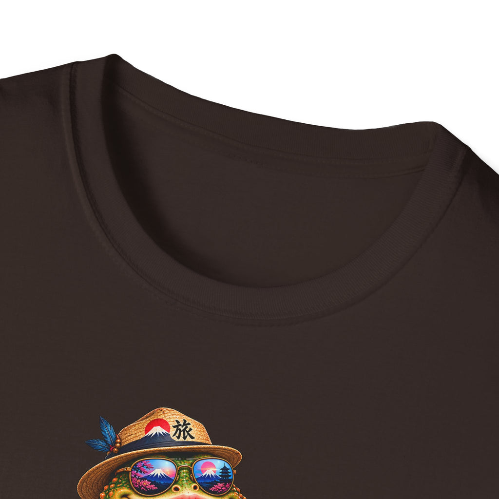 Toad walking origami cat and dog Unisex Softstyle T-Shirt