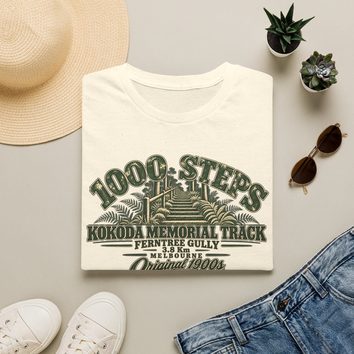 1000 Steps Kokoda Memorial track - Unisex Softstyle T-Shirt