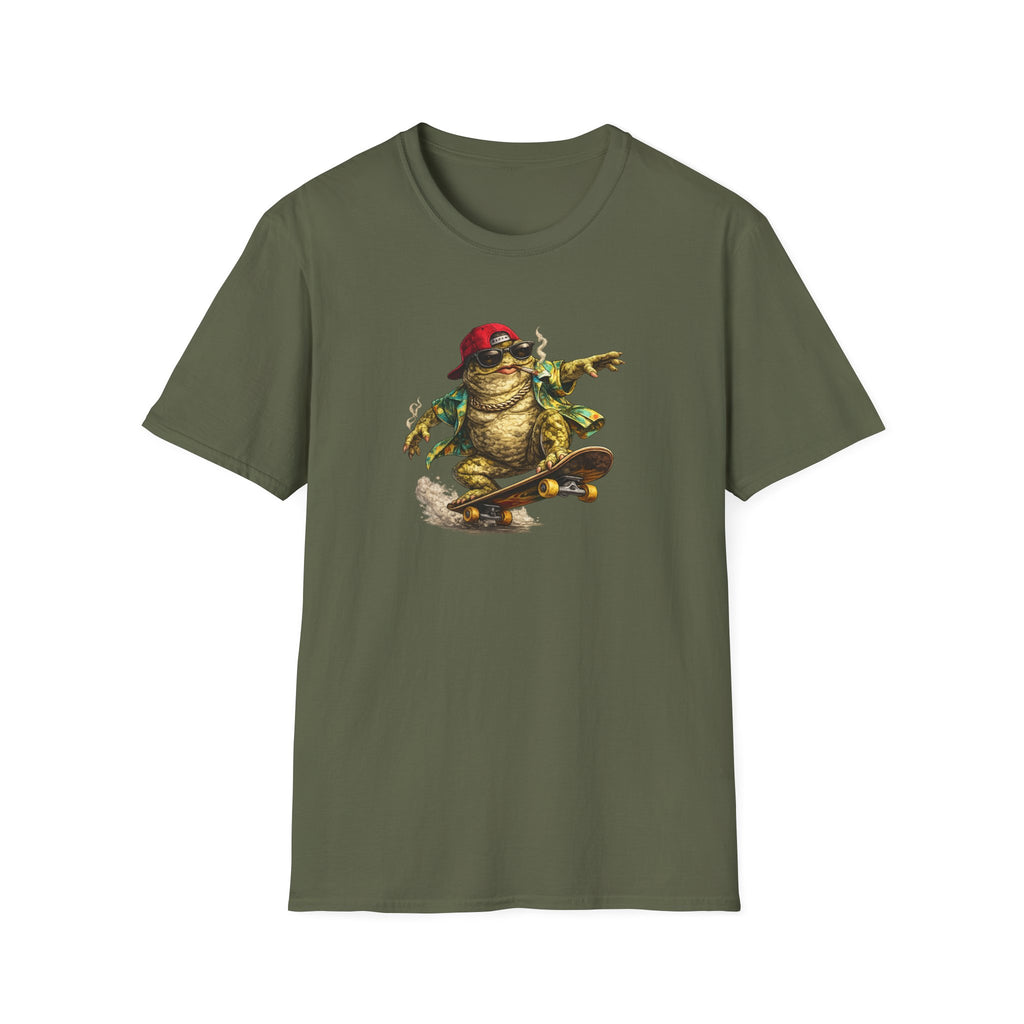 Skater Croak Frosch Unisex Softstyle T-Shirt