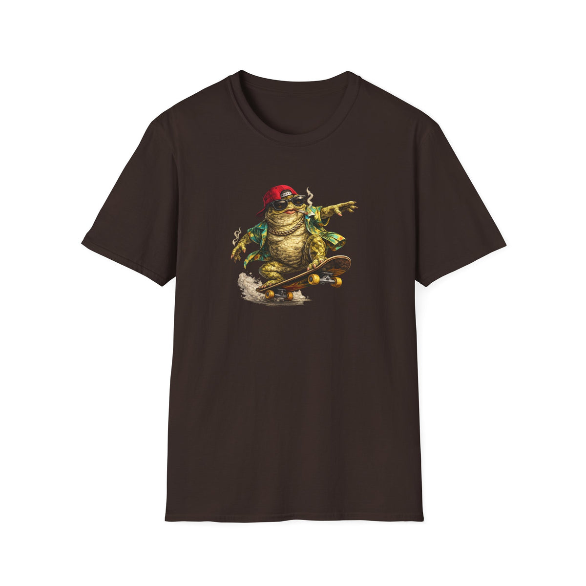 Skater Croak Frosch Unisex Softstyle T-Shirt