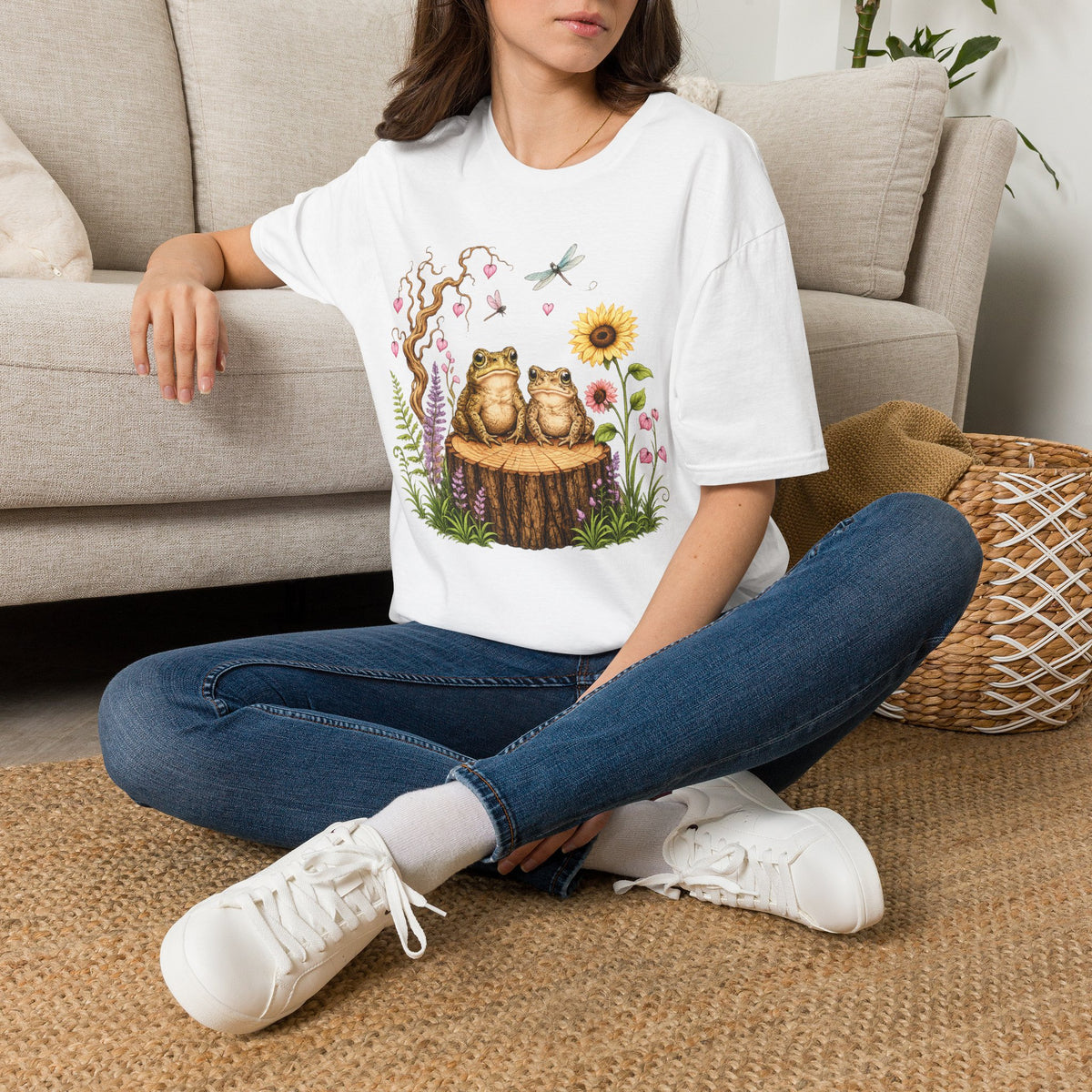 Toads on a log Unisex Softstyle T-Shirt