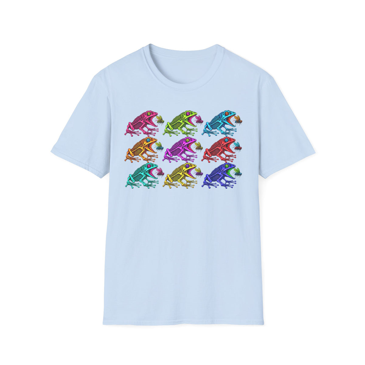Skeleton Toad catching flies Unisex Softstyle T-Shirt