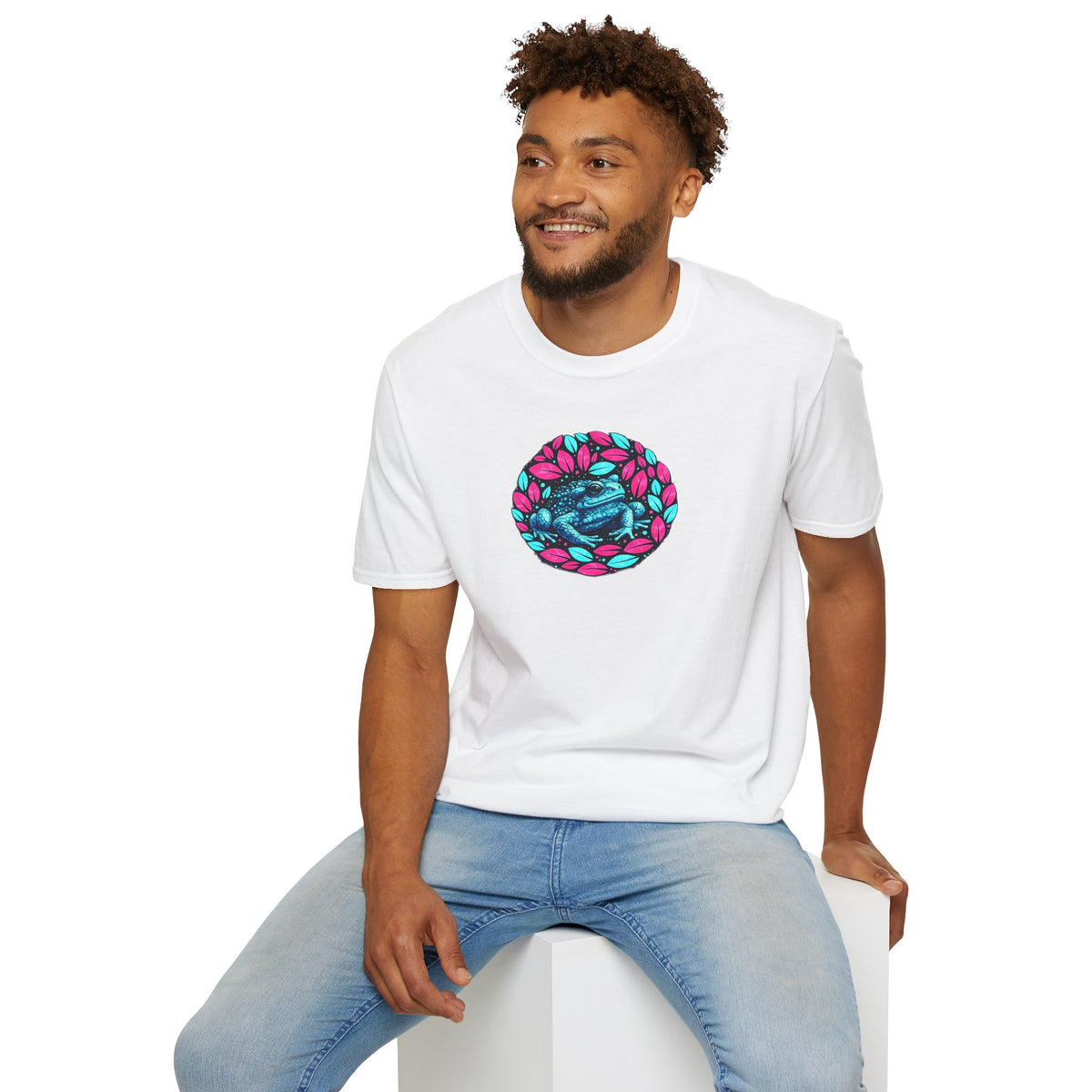 Unisex Softstyle T-Shirt „Blättrige Kröte“