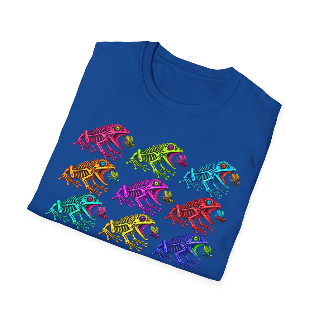 Skeleton Toad catching flies Unisex Softstyle T-Shirt
