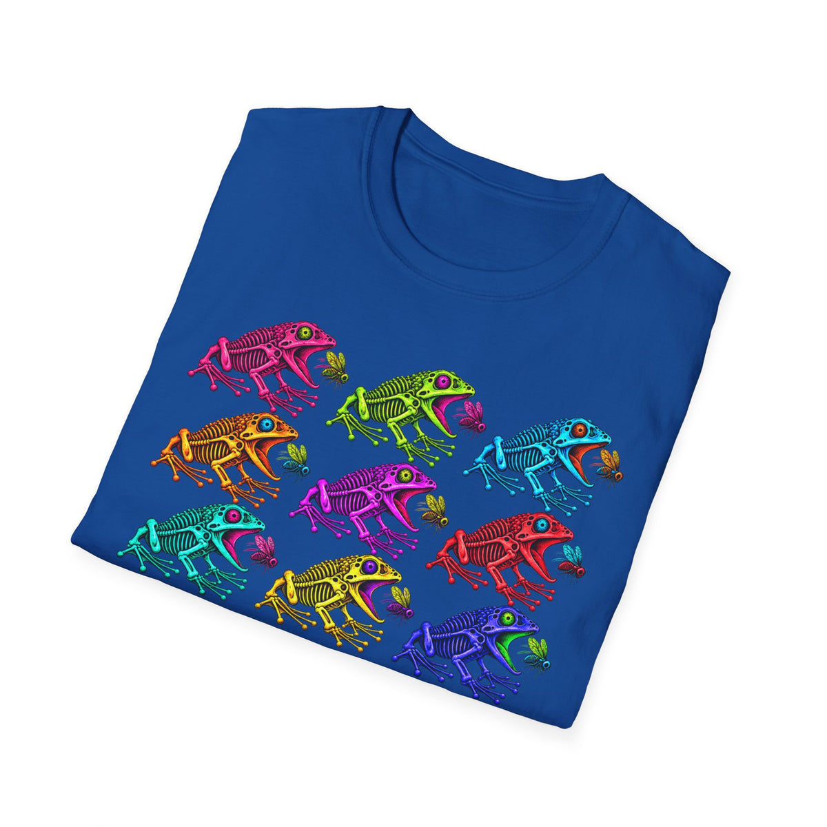 Skeleton Toad catching flies Unisex Softstyle T-Shirt
