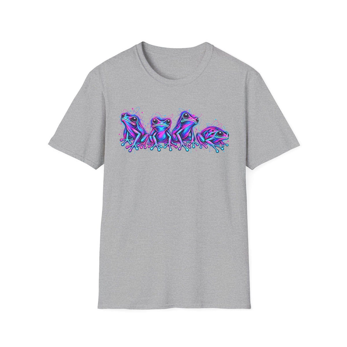 neon pink and purple Toads Unisex Softstyle T-Shirt