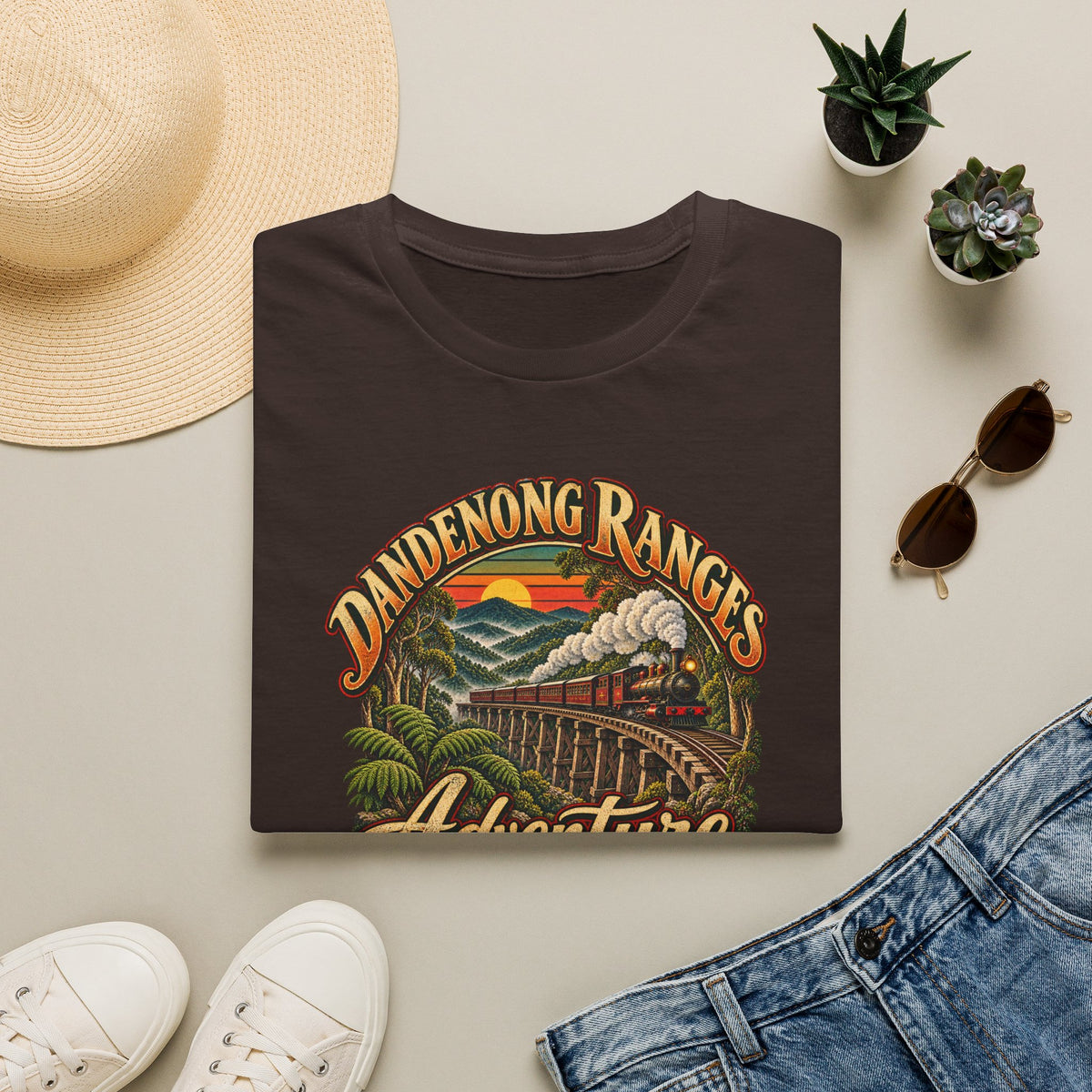 Dandenong Ranges Adventure with Puffing Billy steam train and tressel bridgeUnisex Softstyle T-Shirt