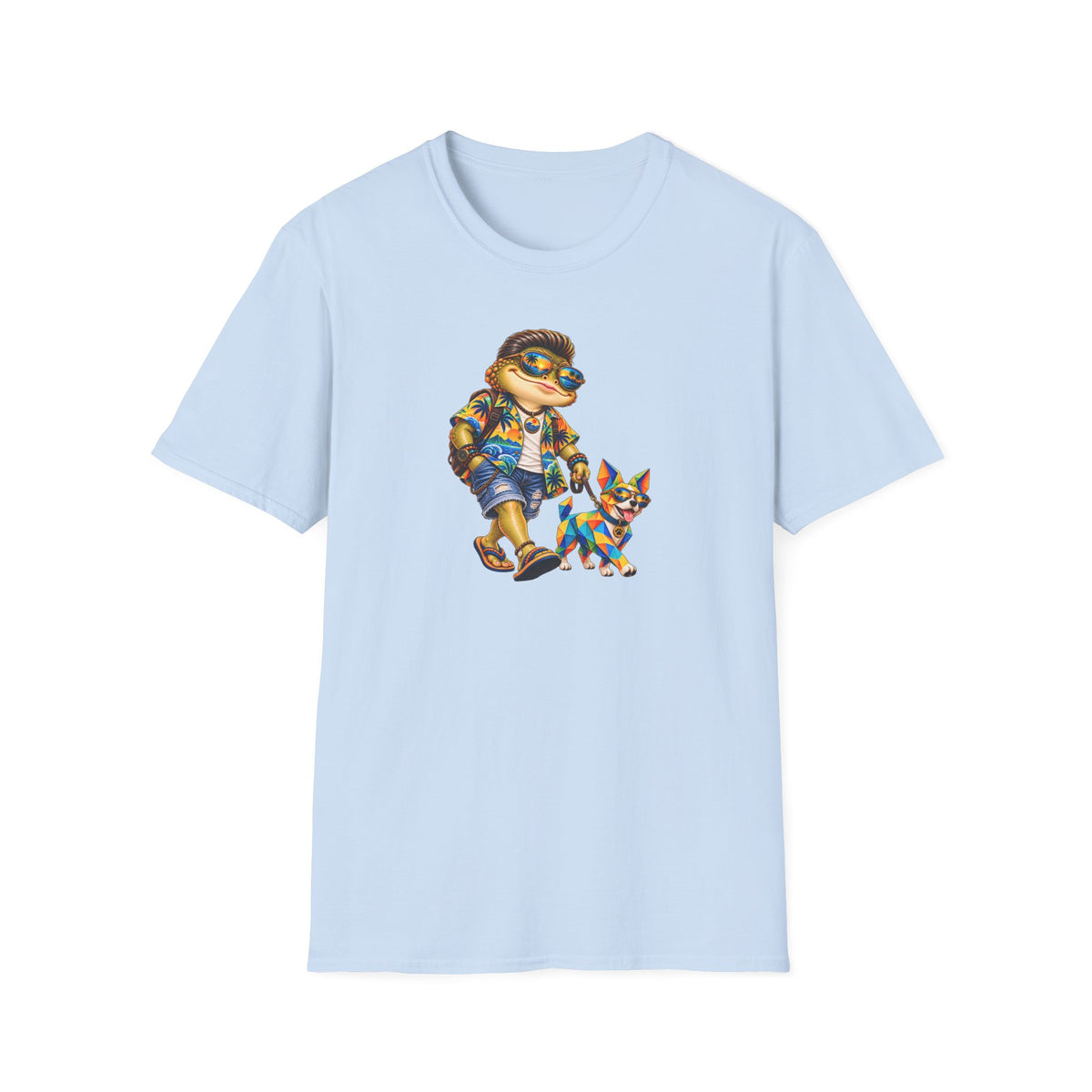 Walking Toad & Origami Dog T-Shirt | Japanese Inspired Tee | Croaking Toad