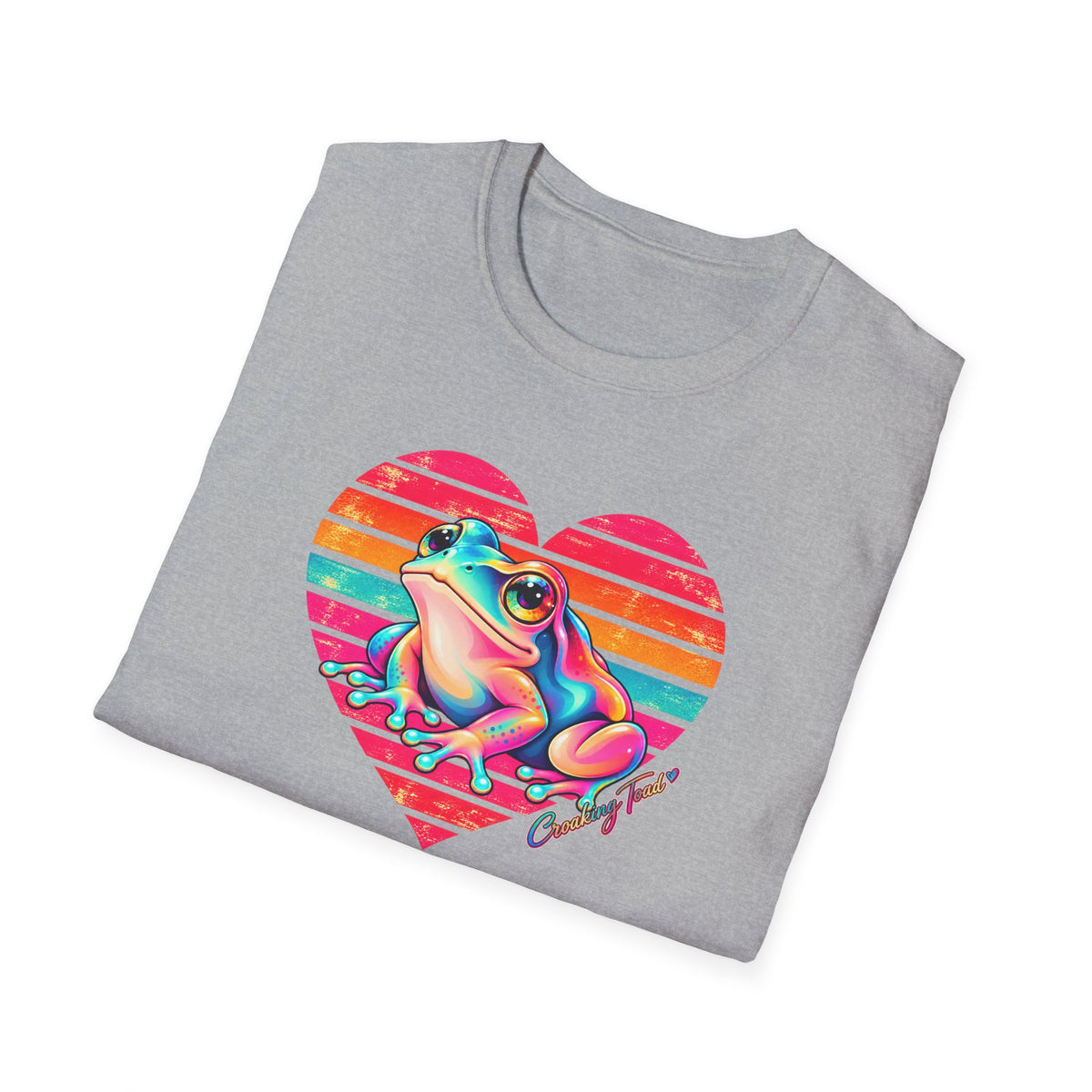 Rainbow Heart - Croaking Toad  T-Shirt