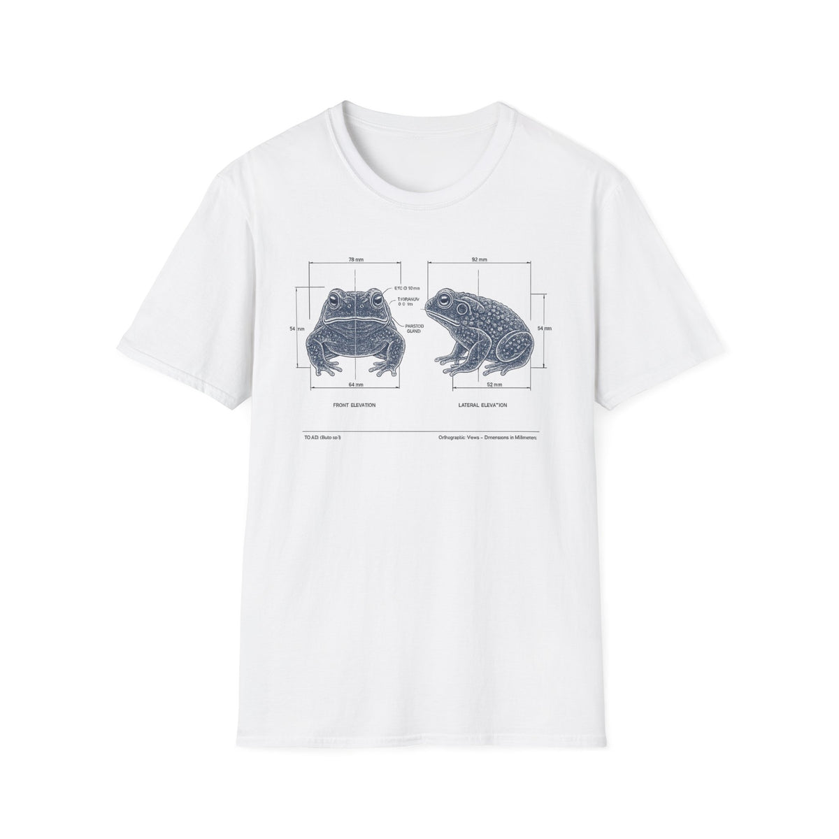 Blue Print Toad Unisex Softstyle T-Shirt