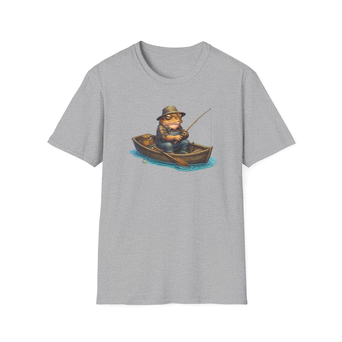Gone Fishing Toad Unisex Softstyle T-Shirt