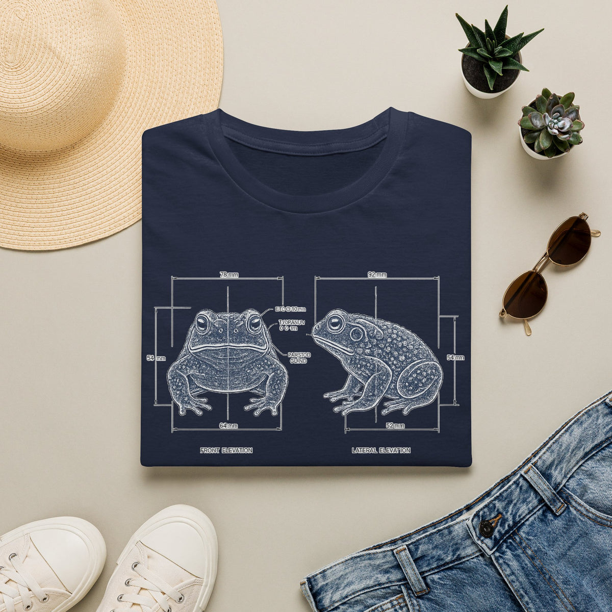 Blue Print Toad Unisex Softstyle T-Shirt