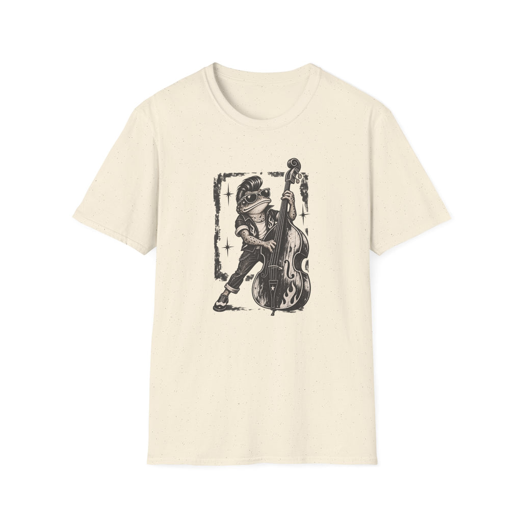 Rockabilly Double bass Toad Unisex Softstyle T-Shirt