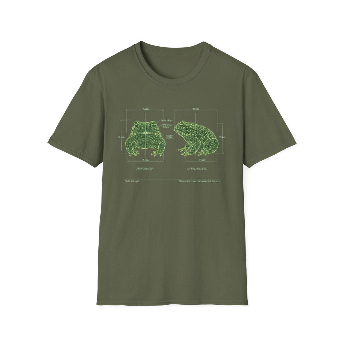 Blue Print Toad Unisex Softstyle T-Shirt
