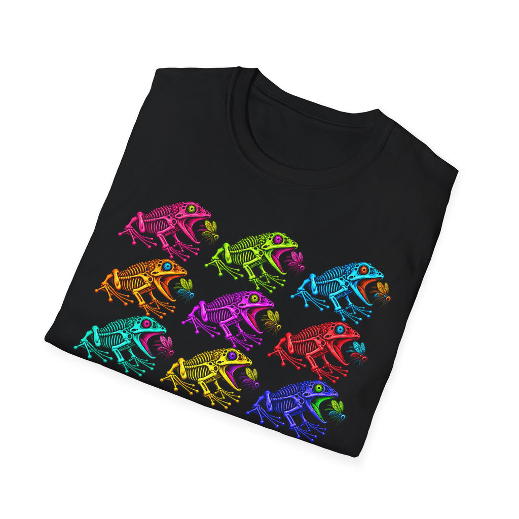 Skeleton Toad catching flies Unisex Softstyle T-Shirt