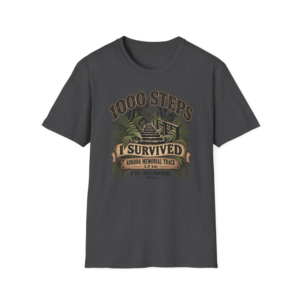 1000 Steps - I survived Kokoda Track FTG Melbourne Unisex Softstyle T-Shirt
