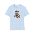 Toad walking  Origami dog unisex Softstyle T-Shirt