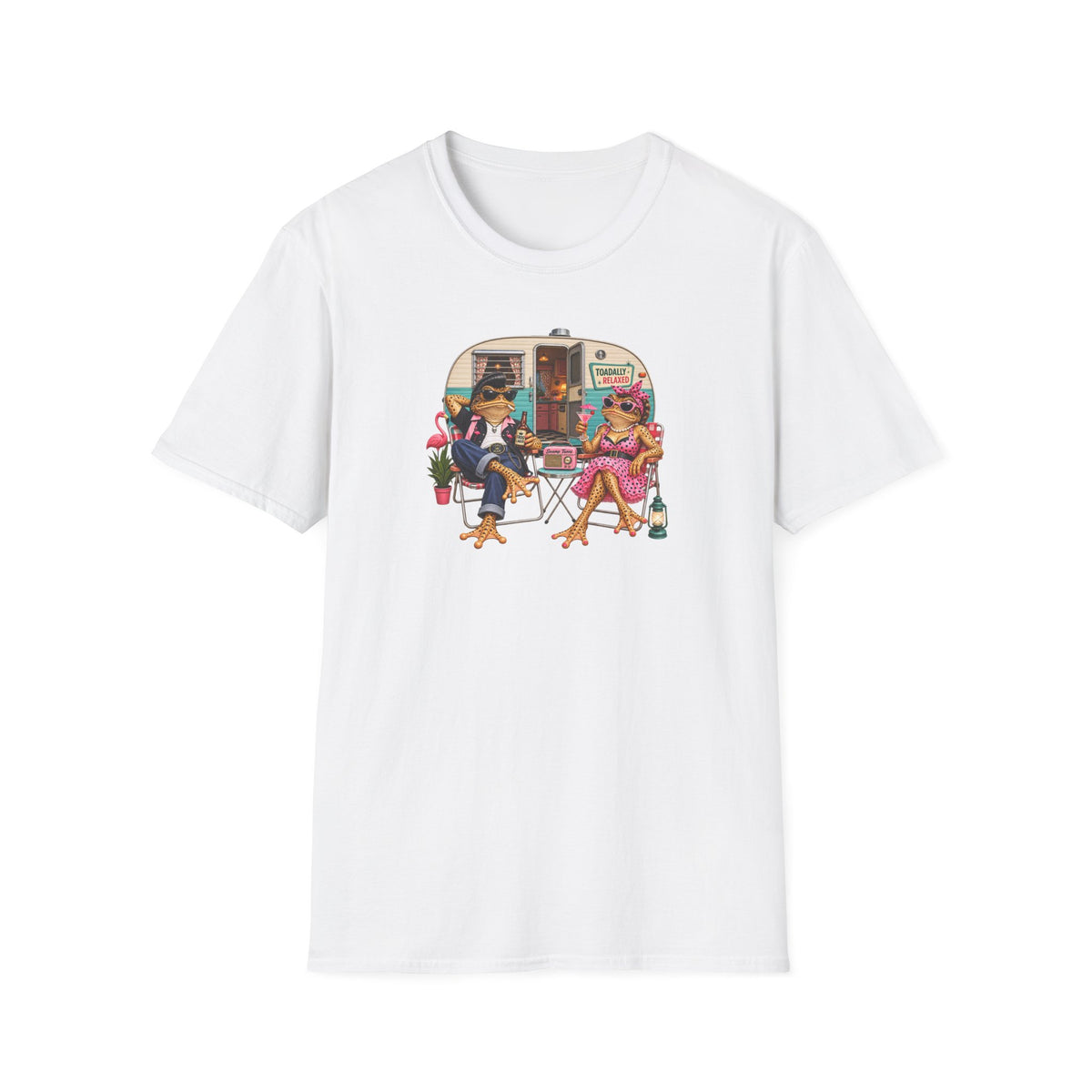 Vintage 50s Toads Campervan Unisex Softstyle T-Shirt