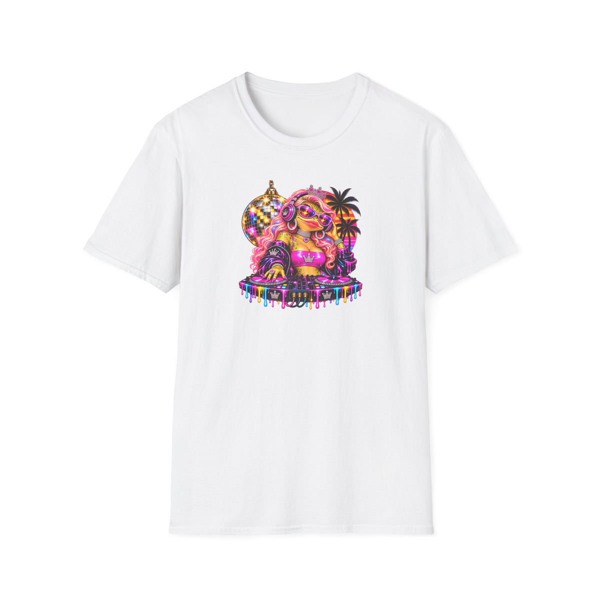 DJ Toadie Sunset Tunes T-Shirt | Croaking Toad