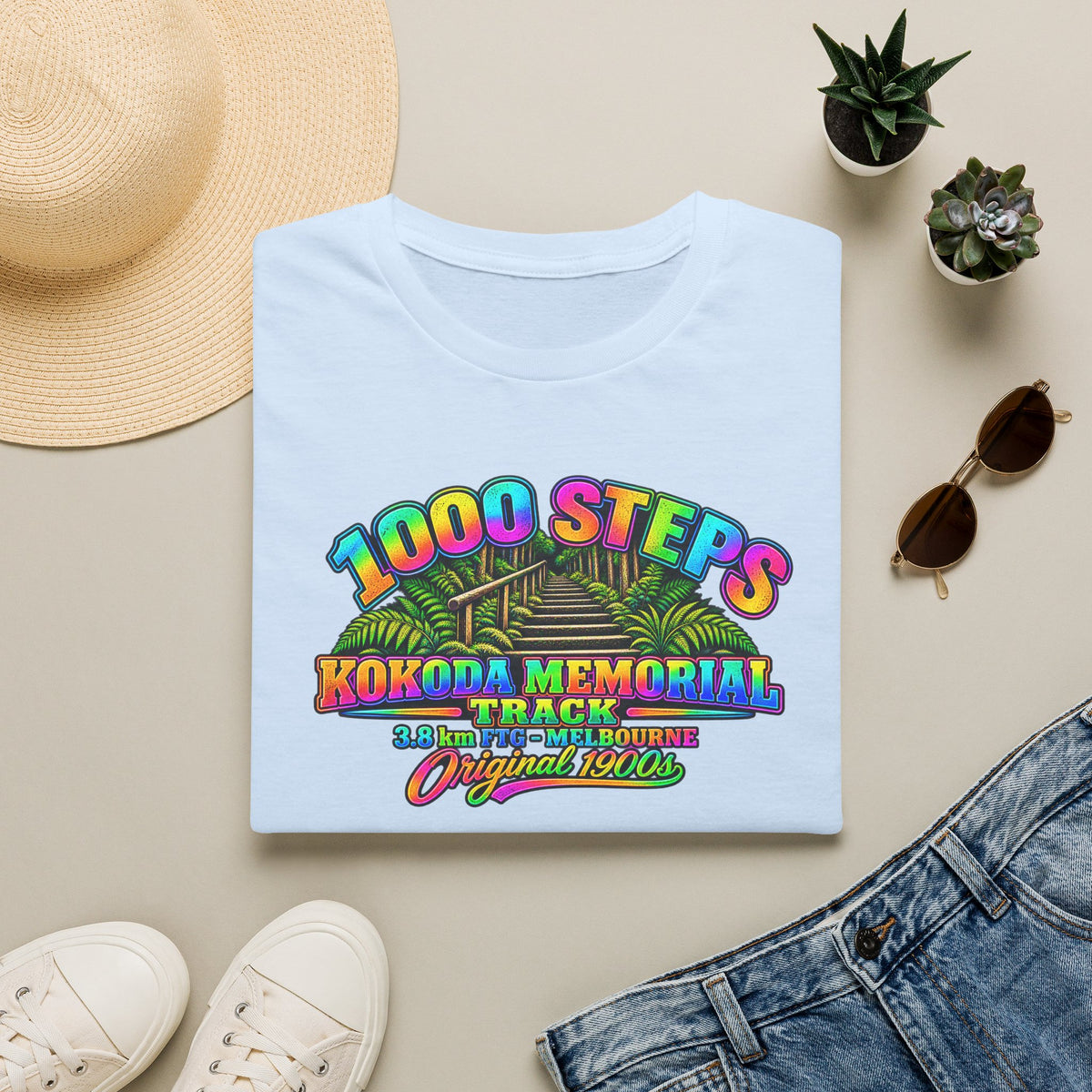 1000 Steps Kokoda Memorial Track Unisex Softstyle T-Shirt