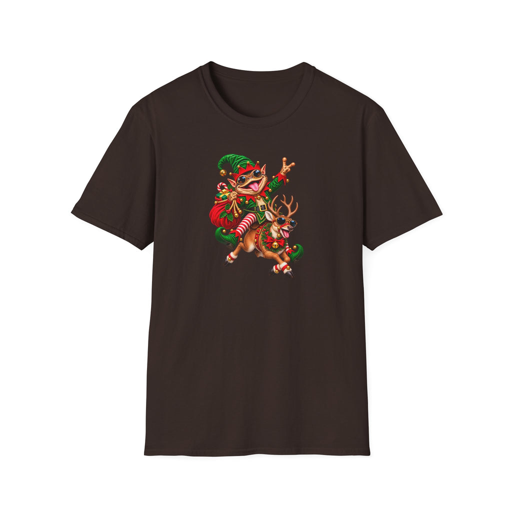 Christmas Toad on Reindeer unisex Softstyle T-Shirt