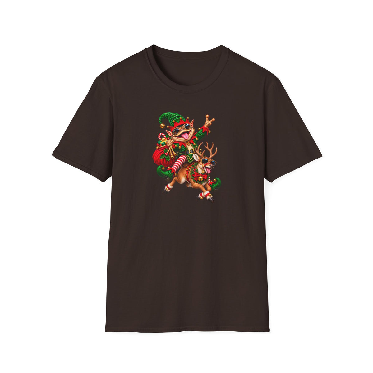 Christmas Toad on Reindeer unisex Softstyle T-Shirt