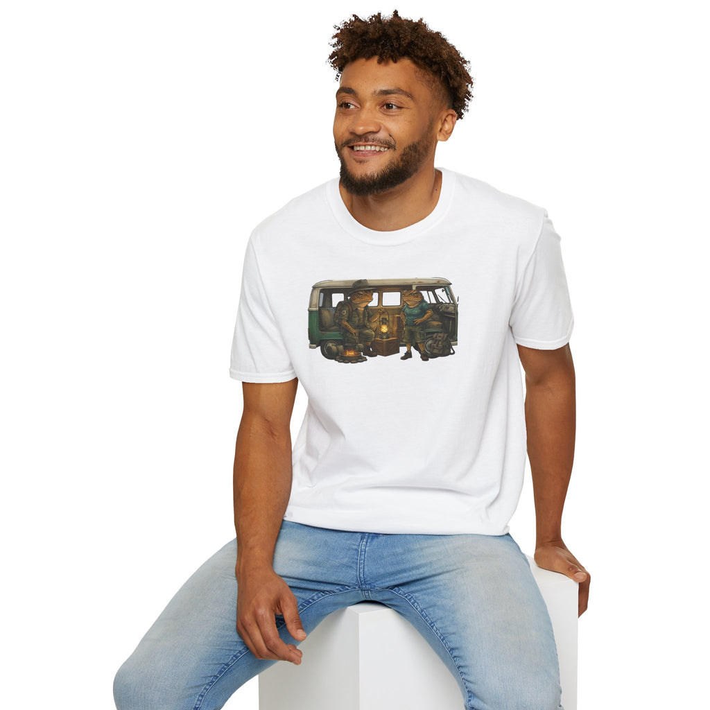 Toads Combi Van Camping Unisex Softstyle T-Shirt